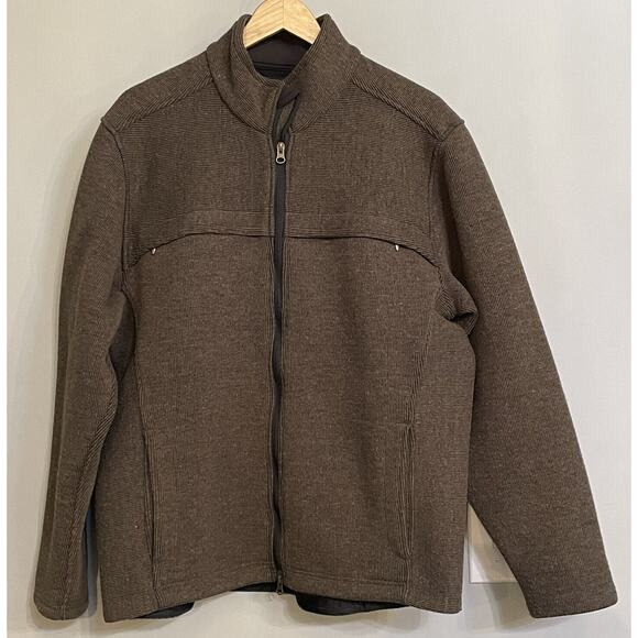 ExOfficio Jacket Wool Blend Zip Up Fishing Active Outdoor Mens Large EUC - Picture 1 of 10